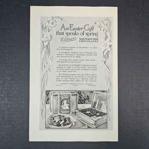 1927 Whitman's Salmagundi Chocolate Candy Vintage Print Ad Easter Sampler Box‎